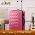 Customized Girls Pink ABS Hard Shell Luggage Bags for travel